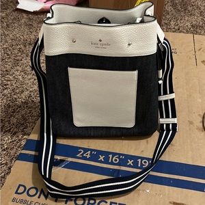 Kate Spade Black and White Crossbody Bag